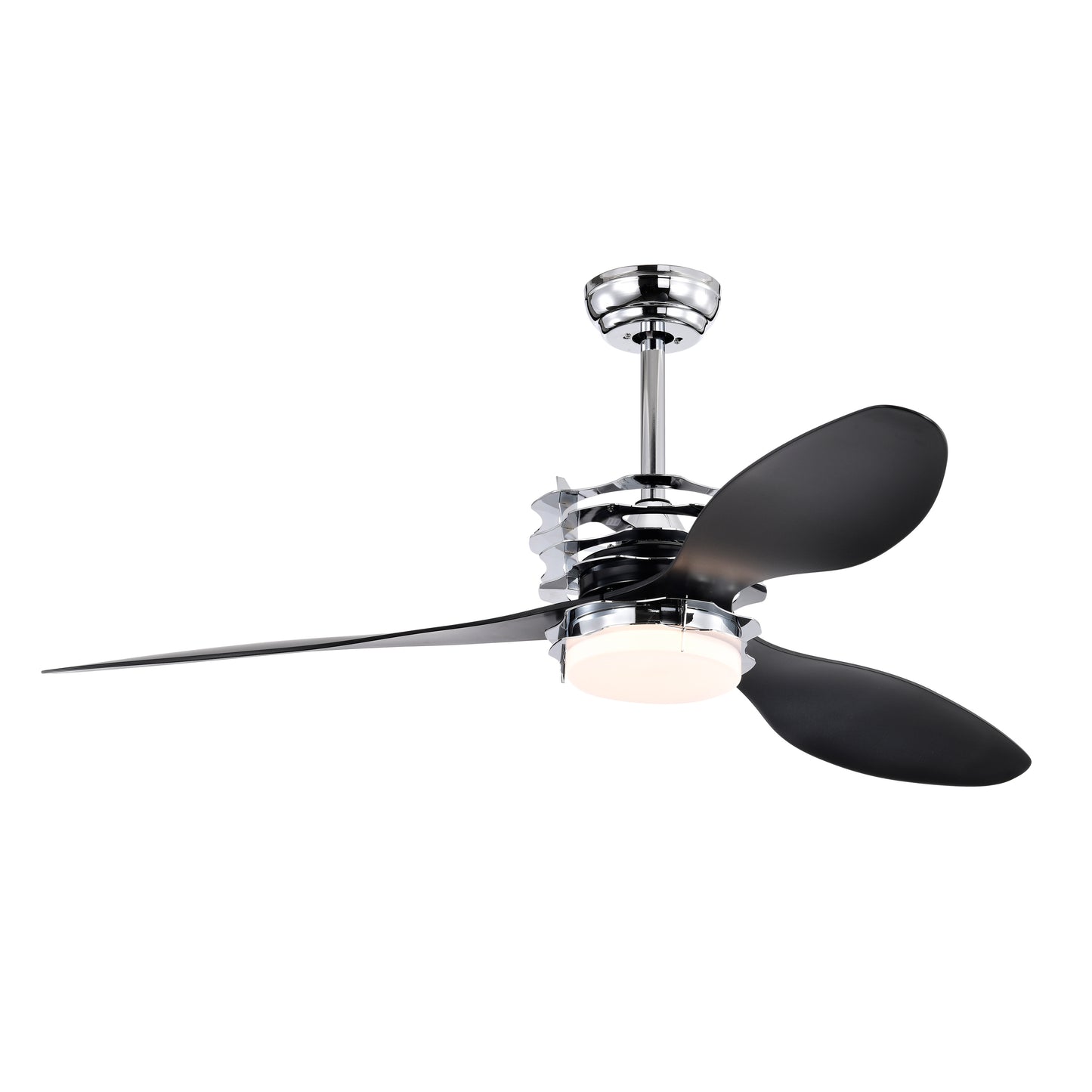 ABS Blades Ceiling Fan With Lights And Remote 6 Speeds Adjustable , DC Motor Modern Ceiling Fan With 3 ABS Fan Blades & 2 Down Rods, Indoor Ceiling Fan With Light For Home Use